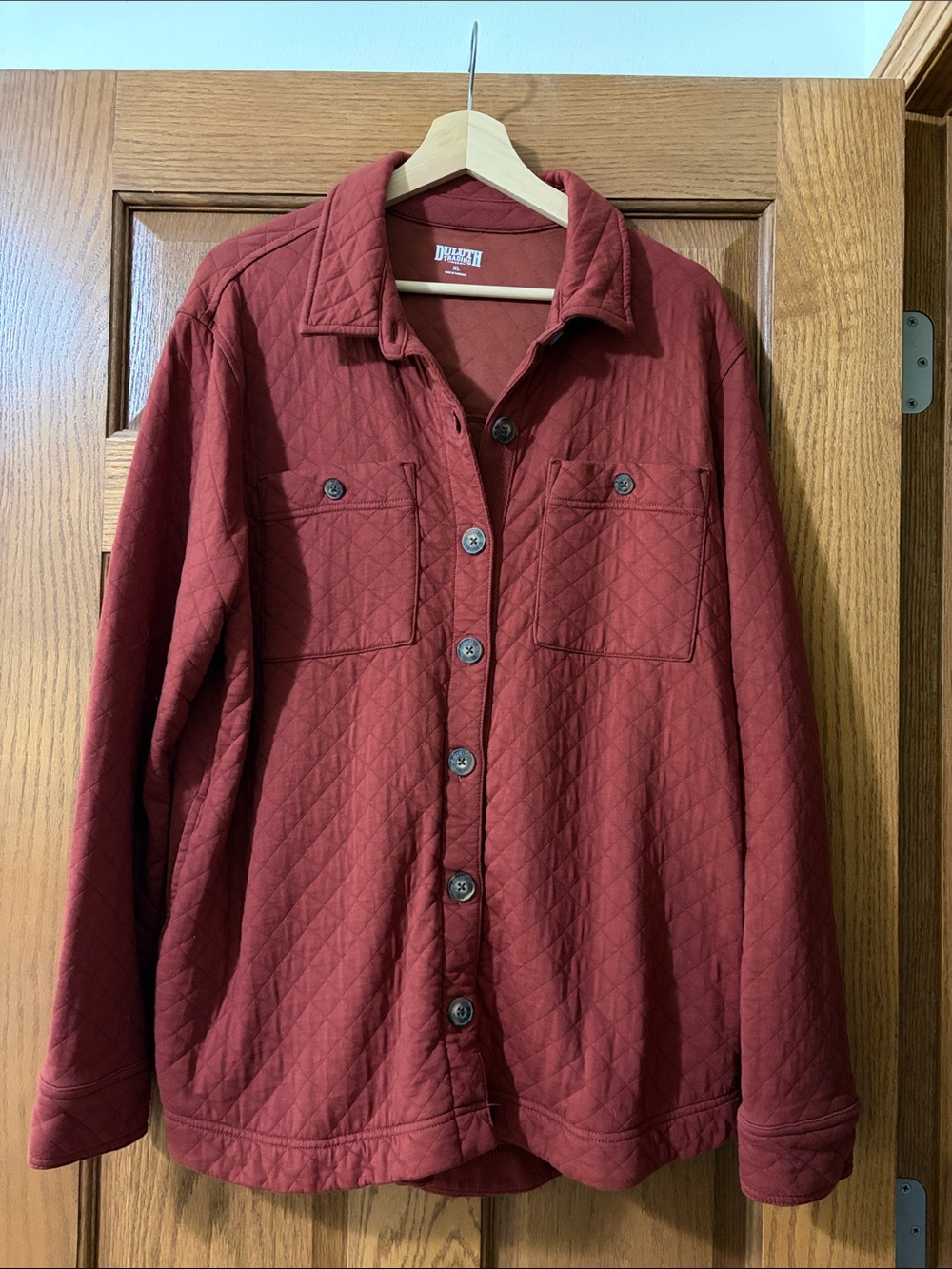 Duluth Trading Co AirLoc Quilted Shirt Jac - Brick